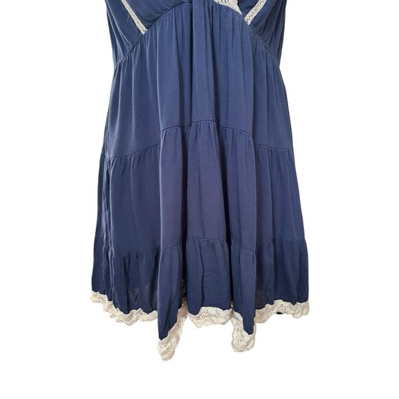 Sweet Journey Knit Plunge V Neck Baby Doll Sleeveless Boho Tunic Top Size Large - Picture 3 of 6